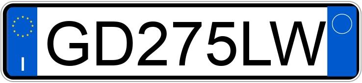 Numer rejestracyjny GD275LW posiada FIAT 500 Numer rejestracyjny GD275LW posiada FIAT 500