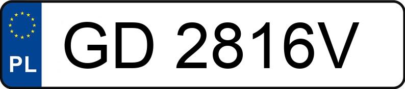 Numer rejestracyjny GD 2816V posiada CHEVROLET CRUZE - GD2816V