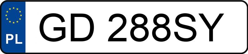 Numer rejestracyjny GD 288SY posiada VOLKSWAGEN GOLF - GD288SY