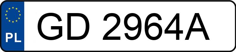 Numer rejestracyjny GD 2964A posiada PEUGEOT 306 - GD2964A Numer rejestracyjny GD 2964A posiada PEUGEOT 306 - GD2964A
