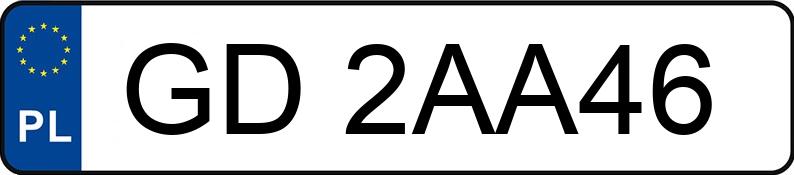 Numer rejestracyjny GD 2AA46 posiada HYUNDAI TUCSON - GD2AA46