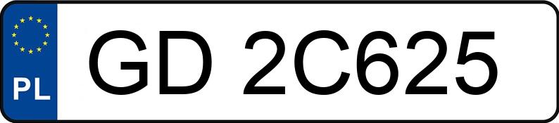 Numer rejestracyjny GD 2C625 posiada RENAULT MASTER MA - GD2C625