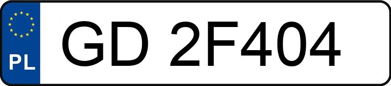 Pirat drogowy w pojeździe o numerach rejestracyjnych GD2F404