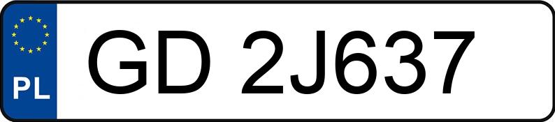 Numer rejestracyjny GD 2J637 posiada MERCEDES-BENZ CLA 250 MR`13 E5 117 4Matic - GD2J637