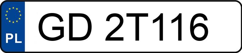 Numer rejestracyjny GD 2T116 posiada BMW 116i MR`24 E6d/e F70 Steptronic - GD2T116 Numer rejestracyjny GD 2T116 posiada BMW 116i MR`24 E6d/e F70 Steptronic - GD2T116