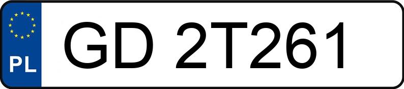Numer rejestracyjny GD 2T261 posiada FORD TRANSIT - GD2T261