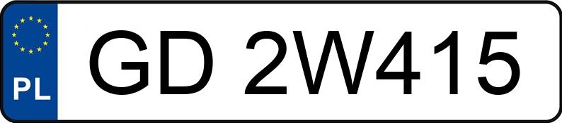 Numer rejestracyjny GD 2W415 posiada AUDI A4 Avant 2.7 TDi DPF MR`05 E4 8E A4 Avant 2.7 TDi DPF MR`05 E4 8E - GD2W415