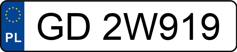 Numer rejestracyjny GD 2W919 posiada MITSUBISHI Outlander 2.2 DI-D DPF MR`13 E5 - GD2W919