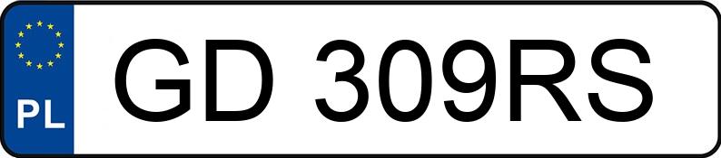 Numer rejestracyjny GD 309RS posiada OPEL INSIGNIA - GD309RS