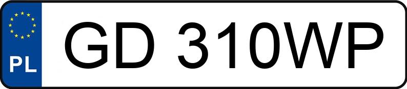 Numer rejestracyjny GD 310WP posiada BMW 320 D - GD310WP