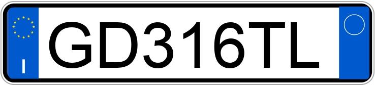 Numer rejestracyjny GD316TL posiada BMW X1