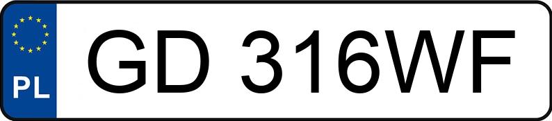 Numer rejestracyjny GD 316WF posiada SKODA FABIA 5J - GD316WF
