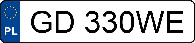 Pirat drogowy w pojeździe o numerach rejestracyjnych GD330WE