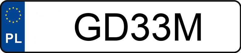 Numer rejestracyjny GD 33M posiada SKODA OCTAVIA COMBI - GD33M