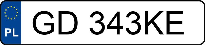 Numer rejestracyjny GD 343KE posiada NISSAN NOTE - GD343KE Numer rejestracyjny GD 343KE posiada NISSAN NOTE - GD343KE