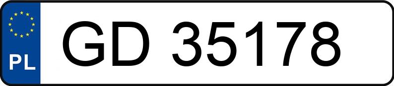 Numer rejestracyjny GD 35178 posiada OPEL KADETT 1.3 - GD35178