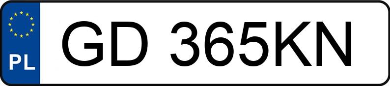 Numer rejestracyjny GD 365KN posiada SKODA SUPERB - GD365KN