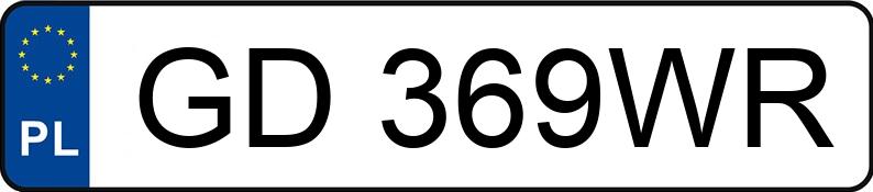 Numer rejestracyjny GD 369WR posiada MINI COOPER - GD369WR