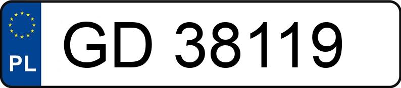 Numer rejestracyjny GD 38119 posiada RENAULT Thalia 1.4 MR`00 E3 RN - GD38119