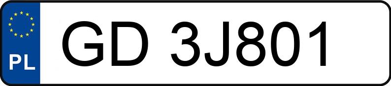 Numer rejestracyjny GD 3J801 posiada AUDI A4 - GD3J801