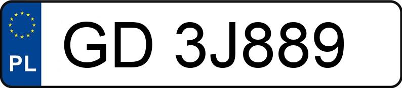 Numer rejestracyjny GD 3J889 posiada BMW 535i Kat. MR`95 E39 535i Kat. MR`95 E39 - GD3J889