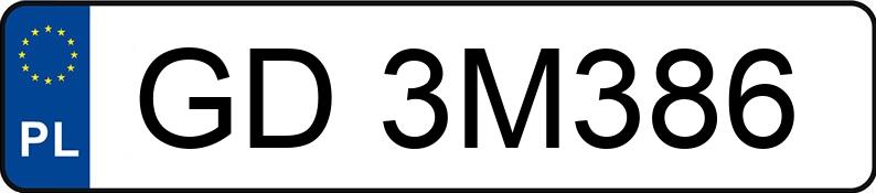 Numer rejestracyjny GD 3M386 posiada OPEL ASTRA - GD3M386 Numer rejestracyjny GD 3M386 posiada OPEL ASTRA - GD3M386