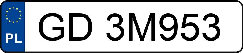 Numer rejestracyjny GD 3M953 posiada MAZDA 6 - GD3M953