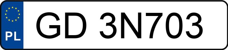 Numer rejestracyjny GD 3N703 posiada CUPRA CUPRA LEON SP KL - GD3N703