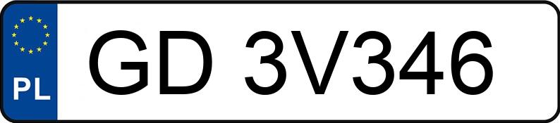 Numer rejestracyjny GD 3V346 posiada MG MG ZS - GD3V346