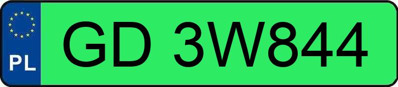 Numer rejestracyjny GD 3W844 posiada FIAT 600 - GD3W844