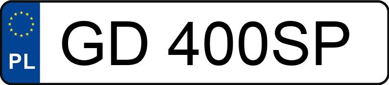 Numer rejestracyjny GD 400SP posiada VOLKSWAGEN Caddy GP 1.6 TDI MR`11 E5 2.3t Caddy GP 1.6 TDI MR`11 E5 2.3t - GD400SP