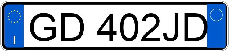 Numer rejestracyjny GD402JD posiada BMW Serie 1