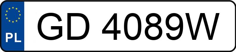 Numer rejestracyjny GD 4089W posiada MAZDA 3 1,6D - GD4089W