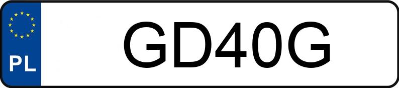 Numer rejestracyjny GD 40G posiada NISSAN 280 ZX - GD40G