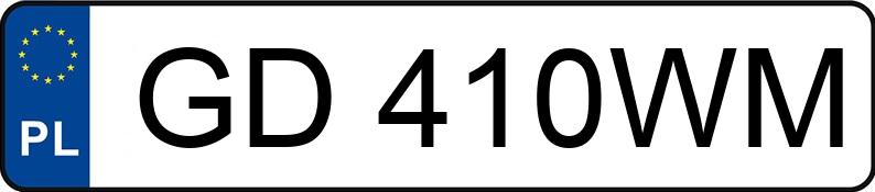 Numer rejestracyjny GD 410WM posiada VOLKSWAGEN CADDY - GD410WM