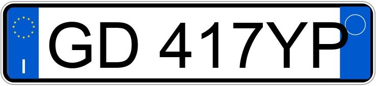 Numer rejestracyjny GD417YP posiada BMW Serie 1