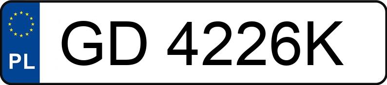 Numer rejestracyjny GD 4226K posiada MERCEDES-BENZ 190 D 2.0 - GD4226K