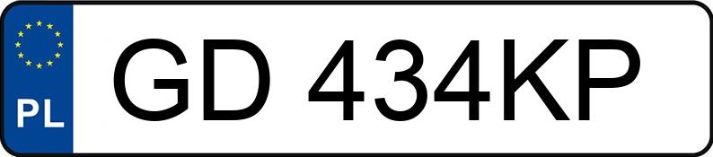 Numer rejestracyjny GD 434KP posiada SKODA SUPERB - GD434KP Numer rejestracyjny GD 434KP posiada SKODA SUPERB - GD434KP