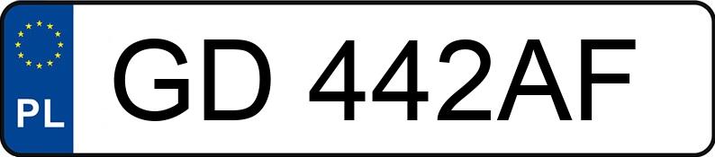 Numer rejestracyjny GD 442AF posiada AUDI A4 Avant 2.0 TDi Kat. MR`05 E4 8E A4 Avant 2.0 TDi Kat. MR`05 E4 8E - GD442AF