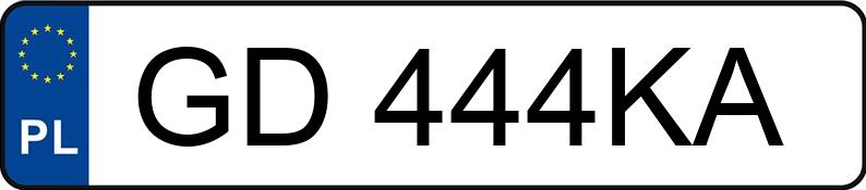 Numer rejestracyjny GD 444KA posiada AUDI A6 2.5 TDi Kat. MR`02 E3 4B A6 2.5 TDi Kat. MR`02 E3 4B - GD444KA