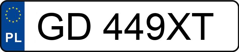 Numer rejestracyjny GD 449XT posiada AUDI A7 SPORTBACK - GD449XT