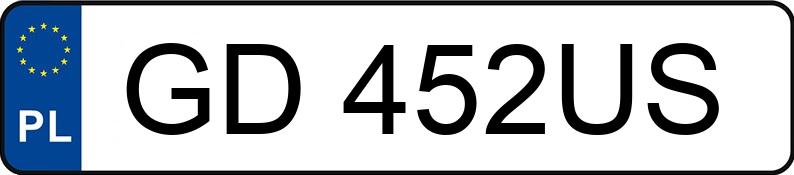 Numer rejestracyjny GD 452US posiada MAZDA 6 - GD452US