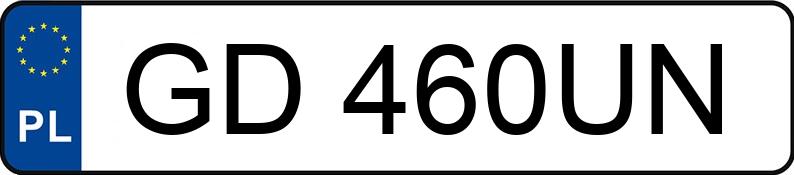 Numer rejestracyjny GD 460UN posiada FIAT PANDA - GD460UN