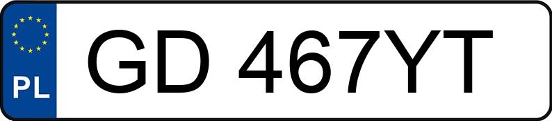 Numer rejestracyjny GD 467YT posiada MAZDA 2 - 1.3 MR`10 E5 Comfort - GD467YT