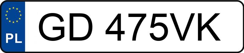 Numer rejestracyjny GD 475VK posiada FORD Focus 1.6 TDCi MR`11 E5 Trend Sport - GD475VK