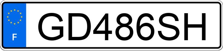 Numer rejestracyjny GD486SH posiada  
