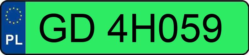 Numer rejestracyjny GD 4H059 posiada CUPRA BORN 150 KW 58/62 KWH - GD4H059