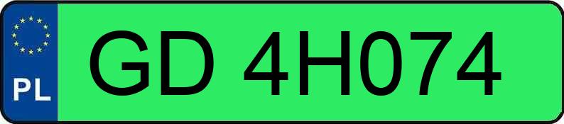 Numer rejestracyjny GD 4H074 posiada FORD TRANSIT - GD4H074