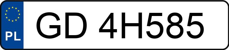 Numer rejestracyjny GD 4H585 posiada DACIA SANDERO DJF - GD4H585