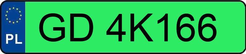 Numer rejestracyjny GD 4K166 posiada FORD MUSTANG MACH-E - GD4K166 Numer rejestracyjny GD 4K166 posiada FORD MUSTANG MACH-E - GD4K166